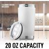 imageZulay 12 oz Insulated Coffee Mug with Lid  Stainless Steel Camping Mug Tumbler with Handle  Double Wall Vacuum Duracoated Insulated Mug For Travel Camping Office Outdoor CinnamonWhite