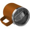 imageZulay 12 oz Insulated Coffee Mug with Lid  Stainless Steel Camping Mug Tumbler with Handle  Double Wall Vacuum Duracoated Insulated Mug For Travel Camping Office Outdoor CinnamonCinnamon