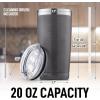 imageZulay 12 oz Insulated Coffee Mug with Lid  Stainless Steel Camping Mug Tumbler with Handle  Double Wall Vacuum Duracoated Insulated Mug For Travel Camping Office Outdoor CinnamonCharcoal Shimmer