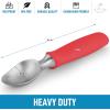 imageZulay Heavy Duty Ice Cream Scoop  Stainless Steel Ice Cream Scooper With NonSlip Rubber Grip  Durable Ice Cream Spade  AntiThaw Icecream Scoup For Frozen Ice Cream ampamp Gelato BlueRed