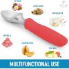 imageZulay Heavy Duty Ice Cream Scoop  Stainless Steel Ice Cream Scooper With NonSlip Rubber Grip  Durable Ice Cream Spade  AntiThaw Icecream Scoup For Frozen Ice Cream ampamp Gelato BlueRed