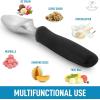 imageZulay Heavy Duty Ice Cream Scoop  Stainless Steel Ice Cream Scooper With NonSlip Rubber Grip  Durable Ice Cream Spade  AntiThaw Icecream Scoup For Frozen Ice Cream ampamp Gelato BlueBlack