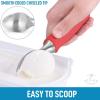 imageZulay Heavy Duty Ice Cream Scoop  Stainless Steel Ice Cream Scooper With NonSlip Rubber Grip  Durable Ice Cream Spade  AntiThaw Icecream Scoup For Frozen Ice Cream ampamp Gelato BlueRed