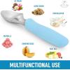 imageZulay Heavy Duty Ice Cream Scoop  Stainless Steel Ice Cream Scooper With NonSlip Rubber Grip  Durable Ice Cream Spade  AntiThaw Icecream Scoup For Frozen Ice Cream ampamp Gelato BlueBlue