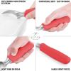 imageZulay Heavy Duty Ice Cream Scoop  Stainless Steel Ice Cream Scooper With NonSlip Rubber Grip  Durable Ice Cream Spade  AntiThaw Icecream Scoup For Frozen Ice Cream ampamp Gelato BlueRed