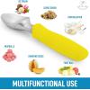 imageZulay Heavy Duty Ice Cream Scoop  Stainless Steel Ice Cream Scooper With NonSlip Rubber Grip  Durable Ice Cream Spade  AntiThaw Icecream Scoup For Frozen Ice Cream ampamp Gelato BlueYellow