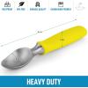 imageZulay Heavy Duty Ice Cream Scoop  Stainless Steel Ice Cream Scooper With NonSlip Rubber Grip  Durable Ice Cream Spade  AntiThaw Icecream Scoup For Frozen Ice Cream ampamp Gelato BlueYellow