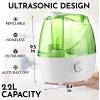 imageZulay Home Cool Mist Humidifiers For Bedroom 22L Water Tank  Quiet Ultrasonic Humidifiers For Large Room with Auto Shutoff Feature  Air Humidifier For Plants Nursery Kids Room GrayGreen