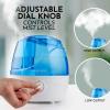 imageZulay Home Cool Mist Humidifiers For Bedroom 22L Water Tank  Quiet Ultrasonic Humidifiers For Large Room with Auto Shutoff Feature  Air Humidifier For Plants Nursery Kids Room GrayBlue