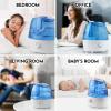 imageZulay Home Cool Mist Humidifiers For Bedroom 22L Water Tank  Quiet Ultrasonic Humidifiers For Large Room with Auto Shutoff Feature  Air Humidifier For Plants Nursery Kids Room GrayBlue