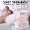 imageZulay Home Cool Mist Humidifiers For Bedroom 22L Water Tank  Quiet Ultrasonic Humidifiers For Large Room with Auto Shutoff Feature  Air Humidifier For Plants Nursery Kids Room GrayPink