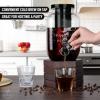 imageZulay Kitchen 1 Gallon Cold Brew Coffee Maker  Large Iced Tea ampamp Cold Brew Pitcher with ExtraThick Glass ampamp Stainless Steel Infuser  Drink ampamp Beverage Dispenser Jar with Airtight Lid ampamp Spout BlackMidnight Black