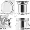 imageZulay Kitchen 1 Gallon Cold Brew Coffee Maker  Large Iced Tea ampamp Cold Brew Pitcher with ExtraThick Glass ampamp Stainless Steel Infuser  Drink ampamp Beverage Dispenser Jar with Airtight Lid ampamp Spout BlackSilver