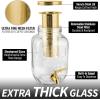 imageZulay Kitchen 1 Gallon Cold Brew Coffee Maker  Large Iced Tea ampamp Cold Brew Pitcher with ExtraThick Glass ampamp Stainless Steel Infuser  Drink ampamp Beverage Dispenser Jar with Airtight Lid ampamp Spout BlackRoyal Gold