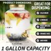 imageZulay Kitchen 1 Gallon Cold Brew Coffee Maker  Large Iced Tea ampamp Cold Brew Pitcher with ExtraThick Glass ampamp Stainless Steel Infuser  Drink ampamp Beverage Dispenser Jar with Airtight Lid ampamp Spout BlackRoyal Gold