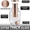imageZulay Kitchen 1 Gallon Cold Brew Coffee Maker  Large Iced Tea ampamp Cold Brew Pitcher with ExtraThick Glass ampamp Stainless Steel Infuser  Drink ampamp Beverage Dispenser Jar with Airtight Lid ampamp Spout BlackRose Gold