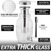 imageZulay Kitchen 1 Gallon Cold Brew Coffee Maker  Large Iced Tea ampamp Cold Brew Pitcher with ExtraThick Glass ampamp Stainless Steel Infuser  Drink ampamp Beverage Dispenser Jar with Airtight Lid ampamp Spout BlackSilver