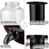 imageZulay Kitchen 1 Gallon Cold Brew Coffee Maker  Large Iced Tea ampamp Cold Brew Pitcher with ExtraThick Glass ampamp Stainless Steel Infuser  Drink ampamp Beverage Dispenser Jar with Airtight Lid ampamp Spout BlackMidnight Black