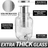 imageZulay Kitchen 1 Gallon Cold Brew Coffee Maker  Large Iced Tea ampamp Cold Brew Pitcher with ExtraThick Glass ampamp Stainless Steel Infuser  Drink ampamp Beverage Dispenser Jar with Airtight Lid ampamp Spout BlackRadiant Silver