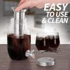 imageZulay Kitchen 1 Gallon Cold Brew Coffee Maker  Large Iced Tea ampamp Cold Brew Pitcher with ExtraThick Glass ampamp Stainless Steel Infuser  Drink ampamp Beverage Dispenser Jar with Airtight Lid ampamp Spout BlackSilver