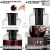 imageZulay Kitchen 1 Gallon Cold Brew Coffee Maker  Large Iced Tea ampamp Cold Brew Pitcher with ExtraThick Glass ampamp Stainless Steel Infuser  Drink ampamp Beverage Dispenser Jar with Airtight Lid ampamp Spout BlackMidnight Black