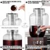 imageZulay Kitchen 1 Gallon Cold Brew Coffee Maker  Large Iced Tea ampamp Cold Brew Pitcher with ExtraThick Glass ampamp Stainless Steel Infuser  Drink ampamp Beverage Dispenser Jar with Airtight Lid ampamp Spout BlackRadiant Silver