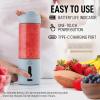 imageZulay Kitchen 18 oz Personal Blenders that Crush Ice  USBC Rechargeable Cordless Travel Blender  Portable Smoothie Blender On the Go Frozen Fruits ampamp Veggies with 6 Sharp Blades Light BlueLight Blue