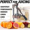 imageZulay Kitchen CastIron Orange Juice Squeezer  HeavyDuty EasytoClean Professional Citrus Juicer  Durable Stainless Steel Lemon Squeezer  Manual Citrus Press ampamp Orange Squeezer Light GreenCopper