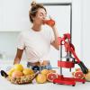 imageZulay Kitchen CastIron Orange Juice Squeezer  HeavyDuty EasytoClean Professional Citrus Juicer  Durable Stainless Steel Lemon Squeezer  Manual Citrus Press ampamp Orange Squeezer Light GreenRed
