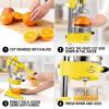 imageZulay Kitchen CastIron Orange Juice Squeezer  HeavyDuty EasytoClean Professional Citrus Juicer  Durable Stainless Steel Lemon Squeezer  Manual Citrus Press ampamp Orange Squeezer Light GreenBright Yellow