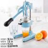 imageZulay Kitchen CastIron Orange Juice Squeezer  HeavyDuty EasytoClean Professional Citrus Juicer  Durable Stainless Steel Lemon Squeezer  Manual Citrus Press ampamp Orange Squeezer Light GreenBlue