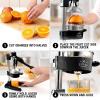 imageZulay Kitchen CastIron Orange Juice Squeezer  HeavyDuty EasytoClean Professional Citrus Juicer  Durable Stainless Steel Lemon Squeezer  Manual Citrus Press ampamp Orange Squeezer Light GreenShiny Black