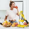 imageZulay Kitchen CastIron Orange Juice Squeezer  HeavyDuty EasytoClean Professional Citrus Juicer  Durable Stainless Steel Lemon Squeezer  Manual Citrus Press ampamp Orange Squeezer Light GreenBright Yellow