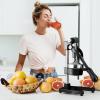 imageZulay Kitchen CastIron Orange Juice Squeezer  HeavyDuty EasytoClean Professional Citrus Juicer  Durable Stainless Steel Lemon Squeezer  Manual Citrus Press ampamp Orange Squeezer Light GreenShiny Black