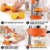 imageZulay Kitchen CastIron Orange Juice Squeezer  HeavyDuty EasytoClean Professional Citrus Juicer  Durable Stainless Steel Lemon Squeezer  Manual Citrus Press ampamp Orange Squeezer Light GreenOrange