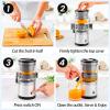 imageZulay Kitchen Juice Vortex Lemon ampamp Orange Juicer  Electric Citrus Squeezer ampamp Presser  Rechargeable Juicer Machine  Wireless Portable Juicer  USB Charger ampamp Cleaning Brush Included BlackSilverBlackSilver