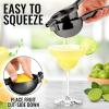 imageZulay Kitchen Lemon Squeezer Stainless Steel  Premium Quality Heavy Duty Solid Metal Squeezer Bowl  Large Manual Citrus Press Juicer and Lime Squeezer Stainless SteelBlack