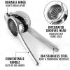 imageZulay Kitchen Lemon Squeezer Stainless Steel  Premium Quality Heavy Duty Solid Metal Squeezer Bowl  Large Manual Citrus Press Juicer and Lime Squeezer Stainless SteelSilver