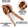 imageZulay Kitchen Lemon Squeezer Stainless Steel  Premium Quality Heavy Duty Solid Metal Squeezer Bowl  Large Manual Citrus Press Juicer and Lime Squeezer Stainless SteelRose Gold