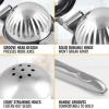 imageZulay Kitchen Lemon Squeezer Stainless Steel  Premium Quality Heavy Duty Solid Metal Squeezer Bowl  Large Manual Citrus Press Juicer and Lime Squeezer Stainless SteelSilver