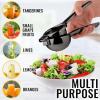 imageZulay Kitchen Lemon Squeezer Stainless Steel  Premium Quality Heavy Duty Solid Metal Squeezer Bowl  Large Manual Citrus Press Juicer and Lime Squeezer Stainless SteelBlack