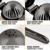 imageZulay Kitchen Lemon Squeezer Stainless Steel  Premium Quality Heavy Duty Solid Metal Squeezer Bowl  Large Manual Citrus Press Juicer and Lime Squeezer Stainless SteelBlack