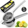 imageZulay Kitchen Lemon Squeezer Stainless Steel  Premium Quality Heavy Duty Solid Metal Squeezer Bowl  Large Manual Citrus Press Juicer and Lime Squeezer Stainless SteelSilver