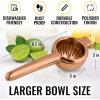 imageZulay Kitchen Lemon Squeezer Stainless Steel  Premium Quality Heavy Duty Solid Metal Squeezer Bowl  Large Manual Citrus Press Juicer and Lime Squeezer Stainless SteelRose Gold