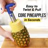 imageZulay Kitchen Pineapple Corer and Slicer Tool  Stainless Steel Pineapple Cutter for Easy Core Removal ampamp Slicing  Super Fast Pineapple Slicer and Corer Tool Saves you Time GrayRoyal Blue