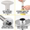 imageZulay Kitchen Pineapple Corer and Slicer Tool  Stainless Steel Pineapple Cutter for Easy Core Removal ampamp Slicing  Super Fast Pineapple Slicer and Corer Tool Saves you Time GrayIvory