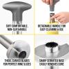 imageZulay Kitchen Pineapple Corer and Slicer Tool  Stainless Steel Pineapple Cutter for Easy Core Removal ampamp Slicing  Super Fast Pineapple Slicer and Corer Tool Saves you Time GrayGray