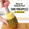 imageZulay Kitchen Pineapple Corer and Slicer Tool  Stainless Steel Pineapple Cutter for Easy Core Removal ampamp Slicing  Super Fast Pineapple Slicer and Corer Tool Saves you Time GrayPink