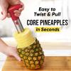 imageZulay Kitchen Pineapple Corer and Slicer Tool  Stainless Steel Pineapple Cutter for Easy Core Removal ampamp Slicing  Super Fast Pineapple Slicer and Corer Tool Saves you Time GrayCardinal Ruby Red