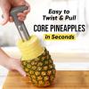 imageZulay Kitchen Pineapple Corer and Slicer Tool  Stainless Steel Pineapple Cutter for Easy Core Removal ampamp Slicing  Super Fast Pineapple Slicer and Corer Tool Saves you Time GrayGray